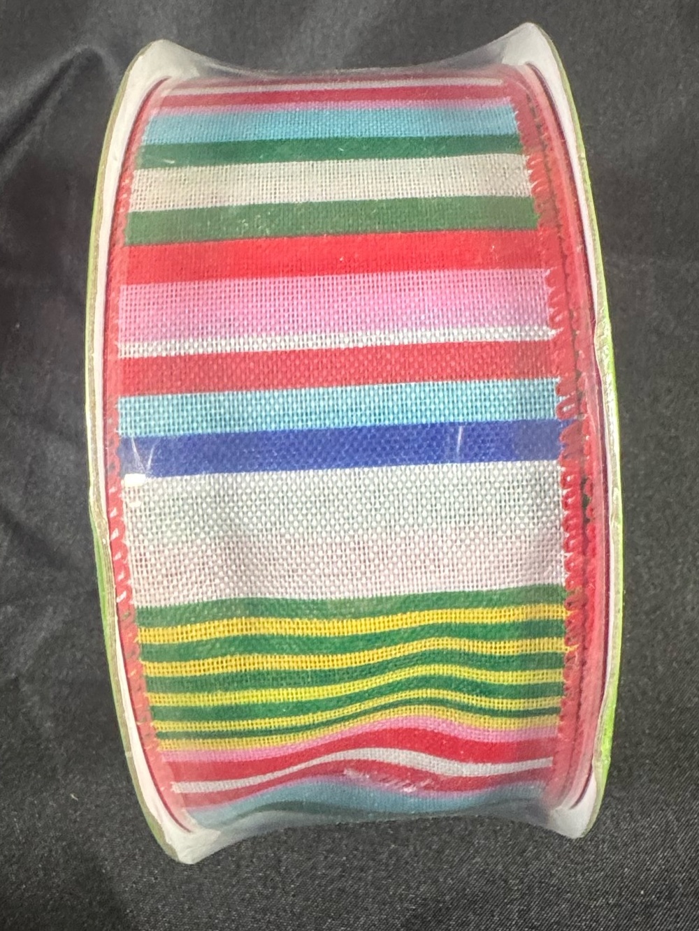 Striped Multicolor 2.5 Inch Wired Ribbon by Members Mark
